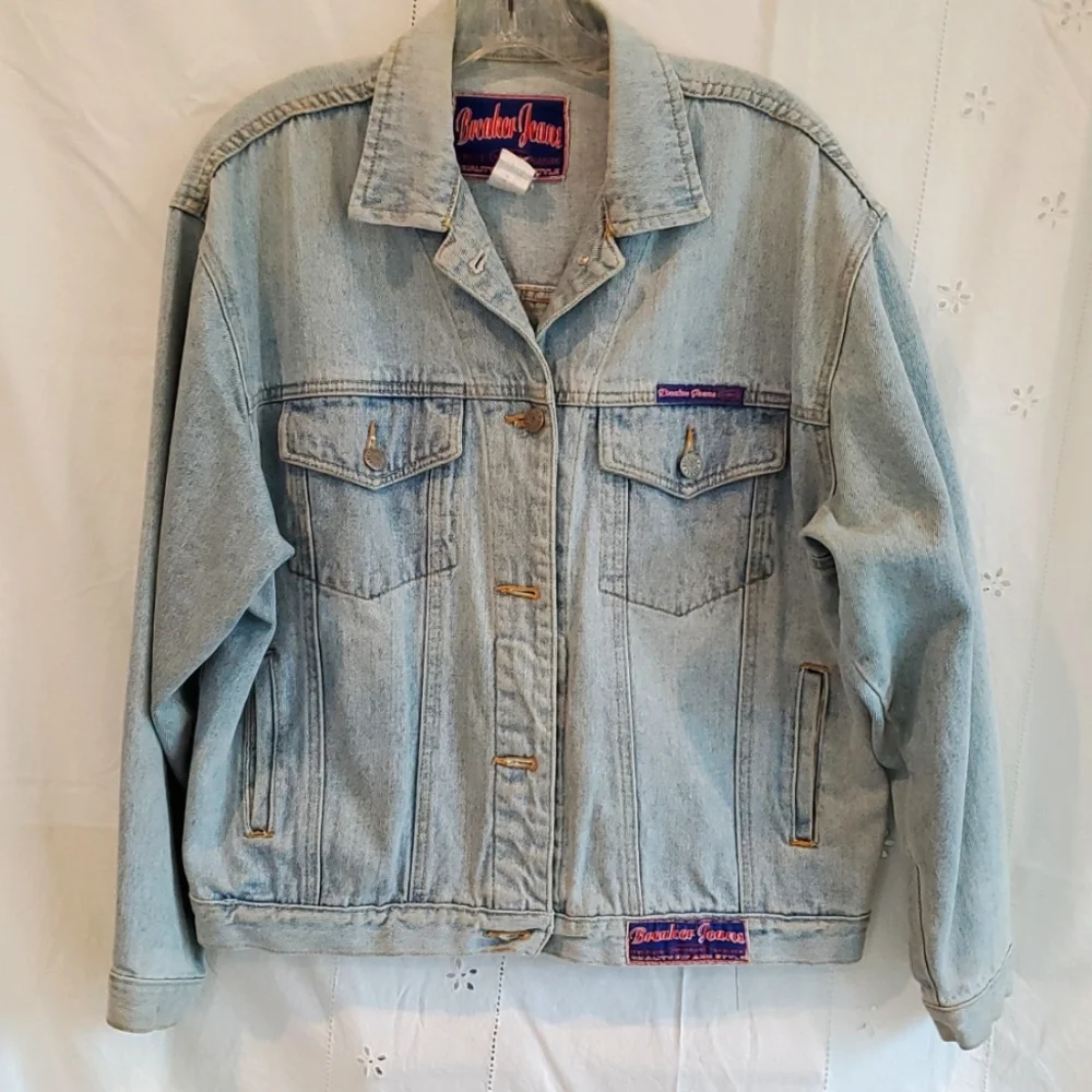 Vintage Breaker Jeans Blue Jacket - Picture 1 of 7